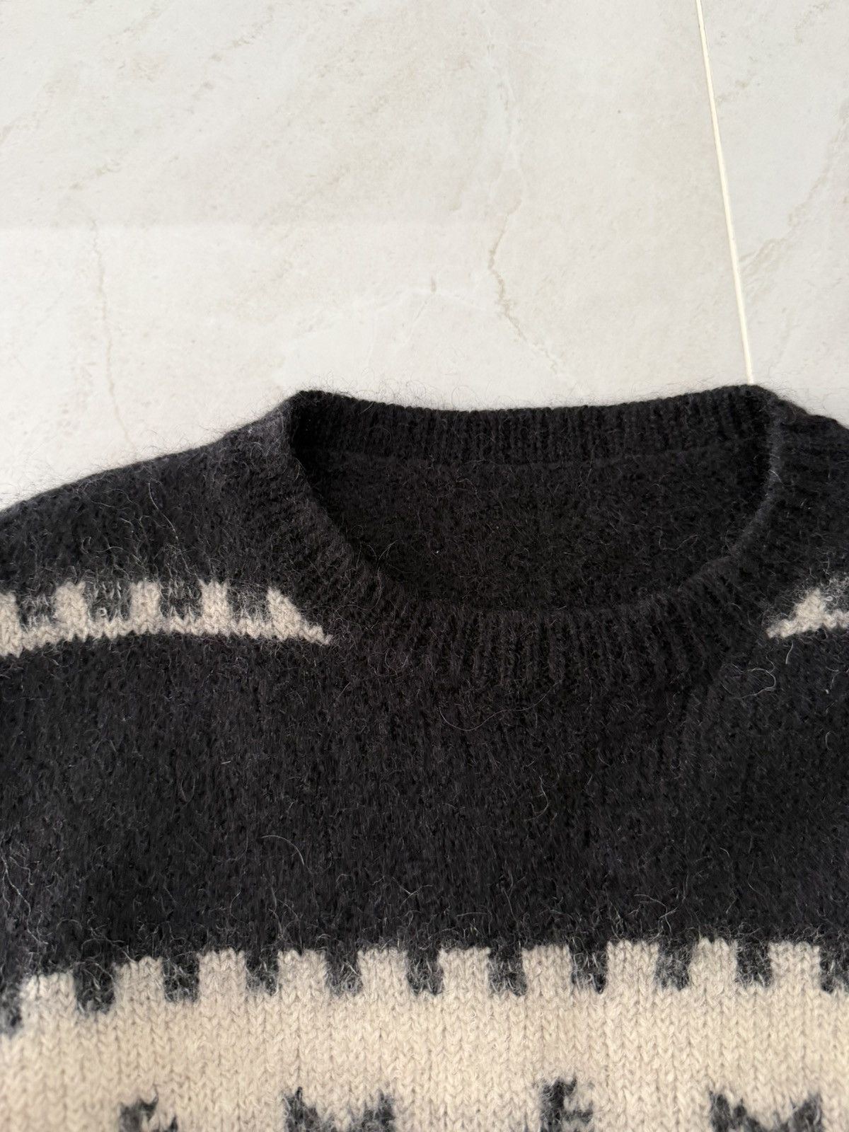 Saint Laurent Paris Saint Laurent Mohair Knit Indica MotivSz.XL Size US XL / EU 56 / 4 - 3 Thumbnail