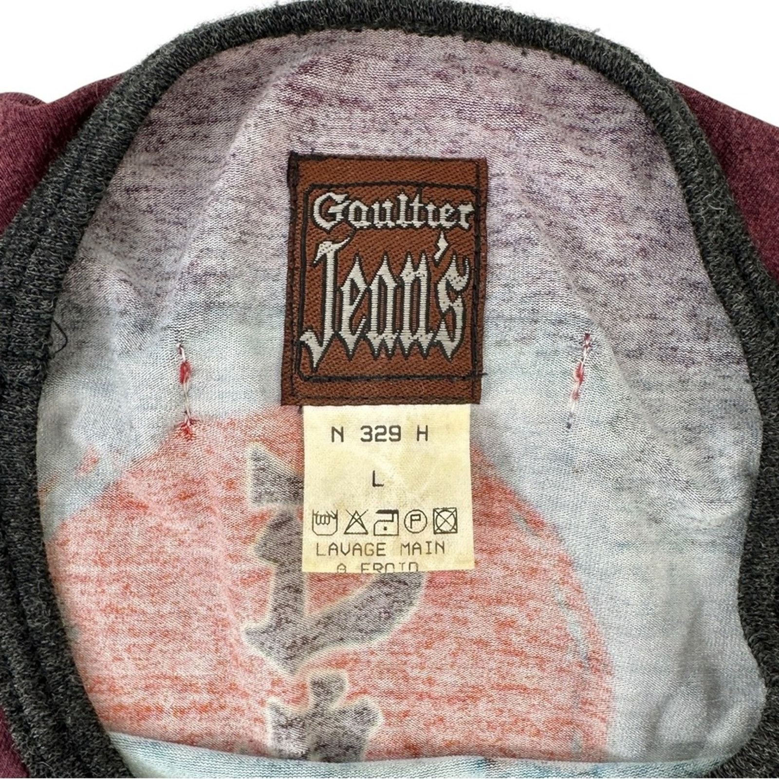 Jean Paul Gaultier Y2K Vintage Broken Venus Statue Bust Contrast L/S Top Size L / US 10 / IT 46 - 8 Thumbnail