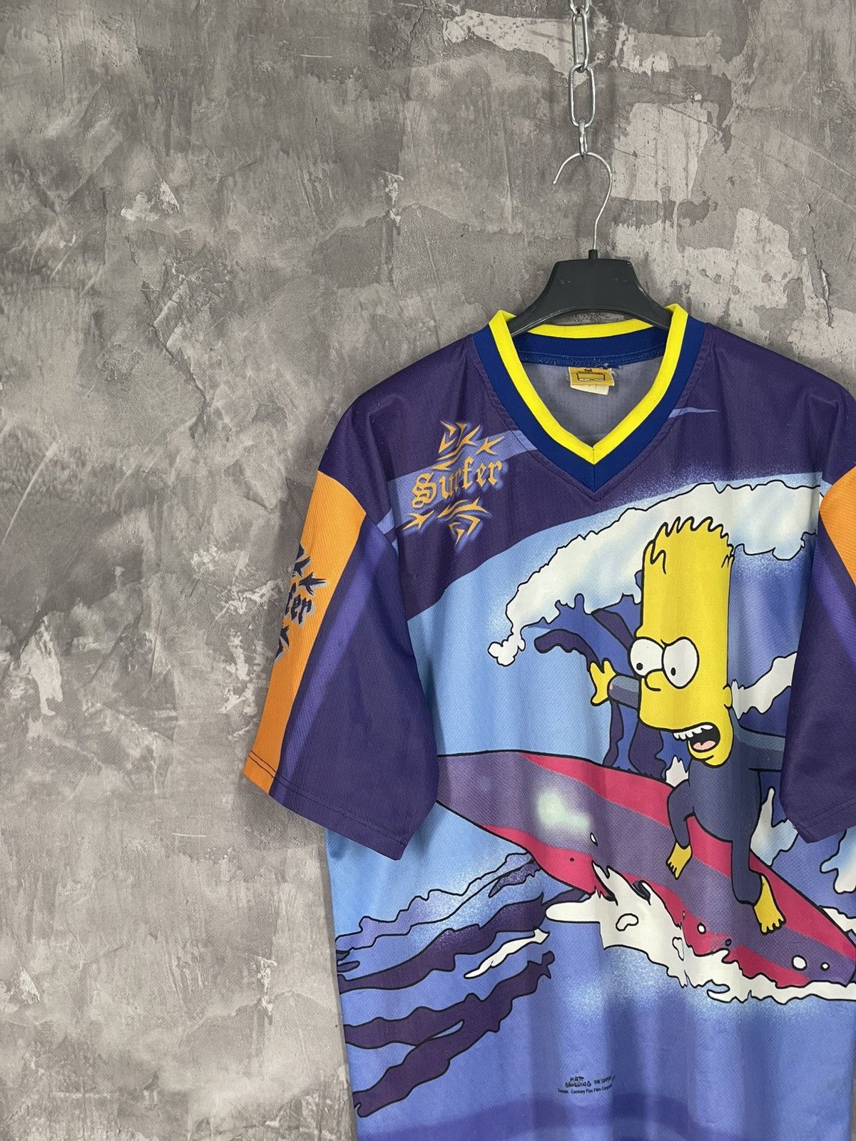 The Simpsons × Vintage Vintage 90s The Simpsons Surf Y2K Overprint Art t-shirt Size US L / EU 52-54 / 3 - 3 Thumbnail