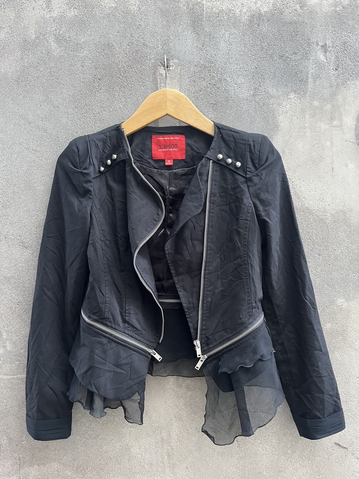 Comme des Garcons × Toga × Yohji Yamamoto KISSBON Jaket Ruffle Avant-Garde Jepang – Inspired by Yohji Size US M / EU 48-50 / 2 - 12 Thumbnail