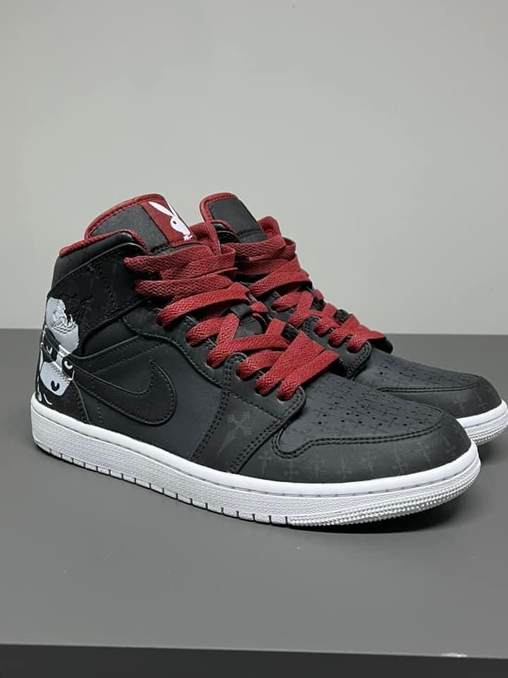 Nike Jordan 1 mid "playboi carti" CUSTOM Size US 9.5 / EU 42-43 - 6 Thumbnail