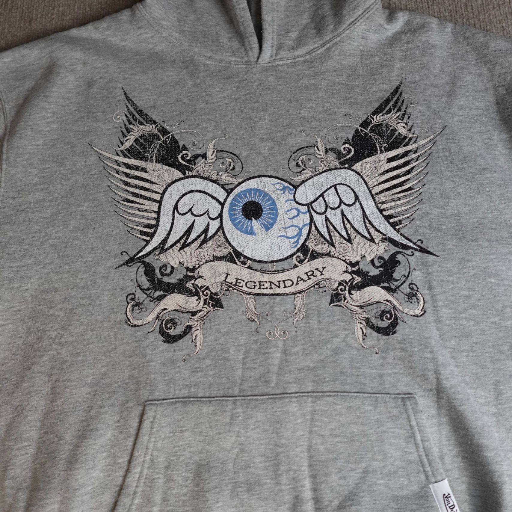 Von Dutch Von Dutch Mens Hoodie 3XL Gray Crew Neck Long Sleeve Fleece Cotton Blend Logo Pullover Sweatshirt Winter Size US XXL / EU 58 / 5 - 7 Thumbnail