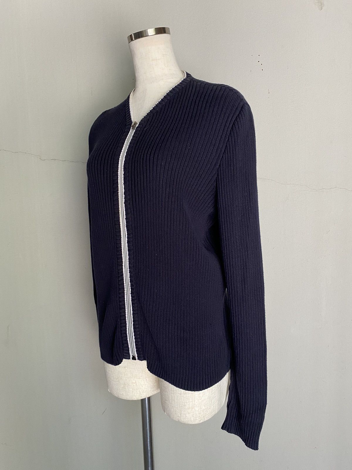 Versace GIANNI VERSACE Black Zip-Up Knit Cardigan Size M / US 6-8 / IT 42-44 - 11 Thumbnail