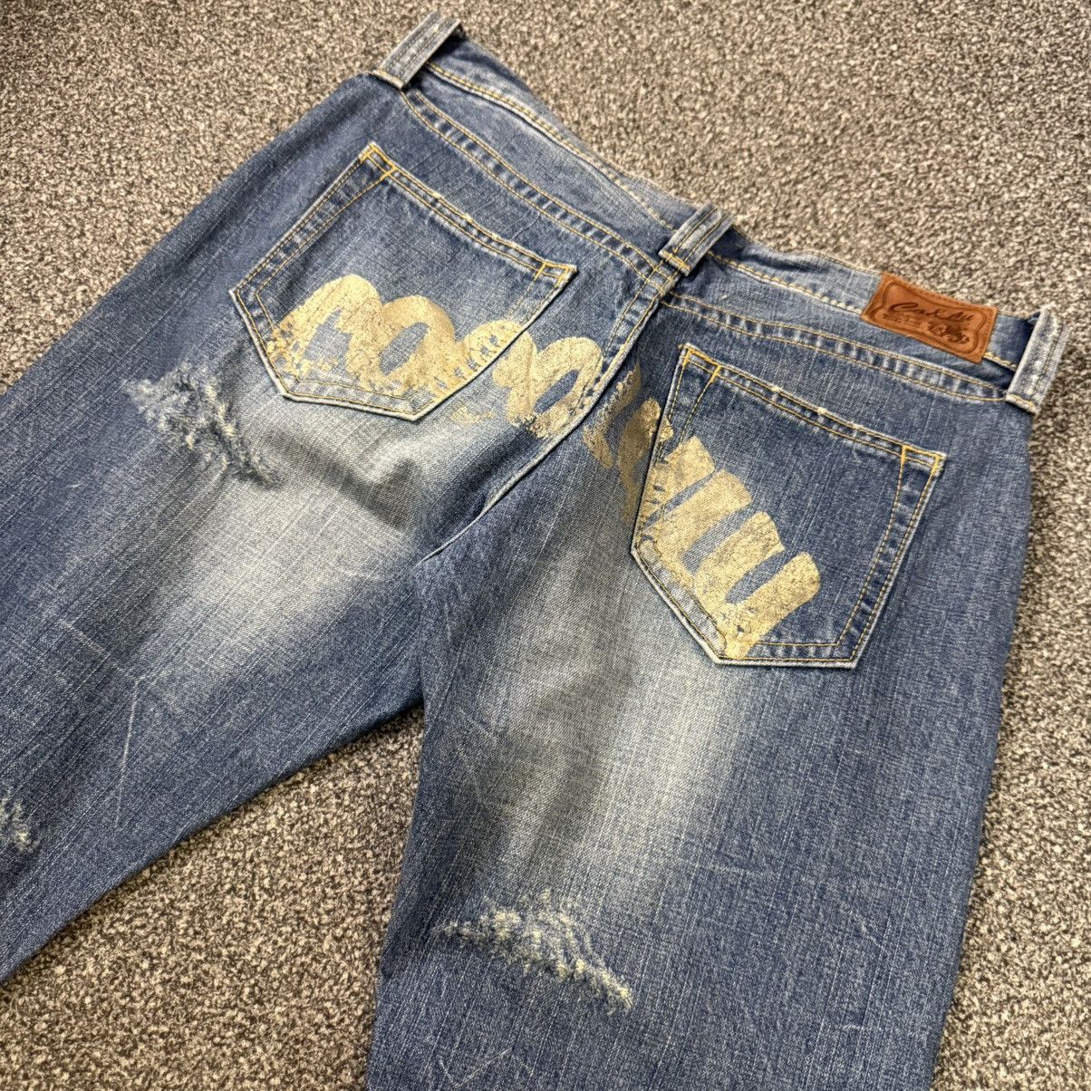 14th Addiction 🔥🇯🇵 Japanese Distressed Archival Co&Lu Denim Size US 33 - 5 Thumbnail