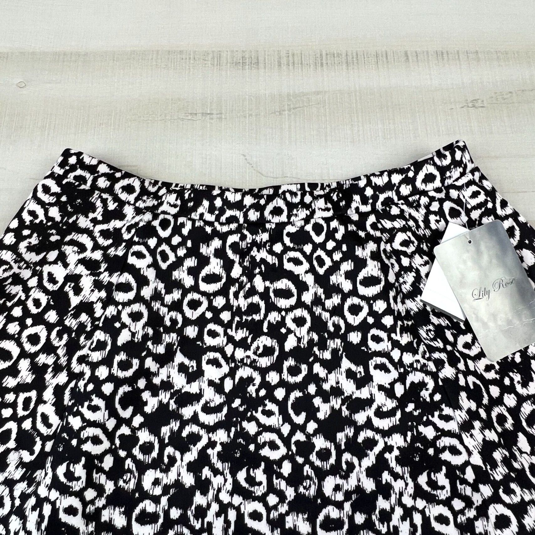 Vintage Lily Rose Skirt Womens L Juniors Black A-Line Skirt Full New Size 36" / US 14 / IT 50 - 2 Thumbnail