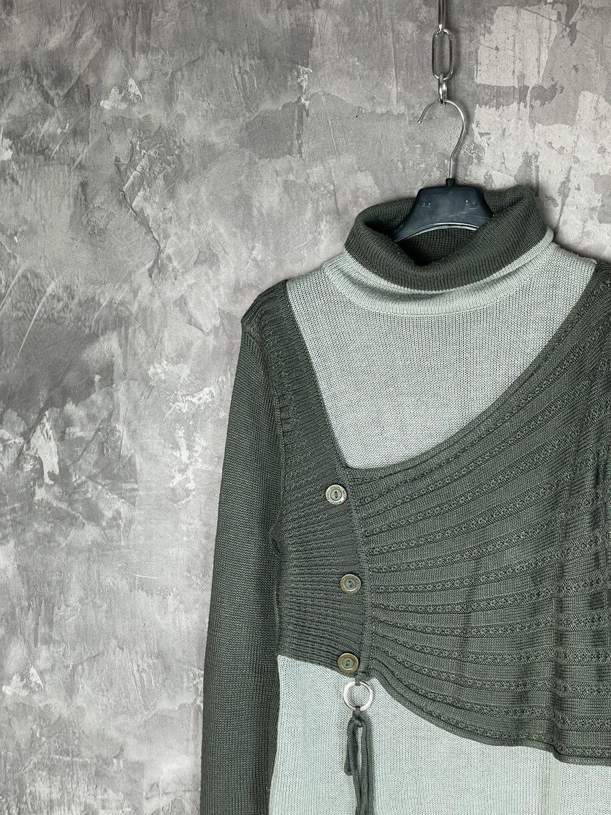 Japanese Brand Avant Garde Abstract Design Knit Y2K Sweater Size M / US 6-8 / IT 42-44 - 3 Thumbnail