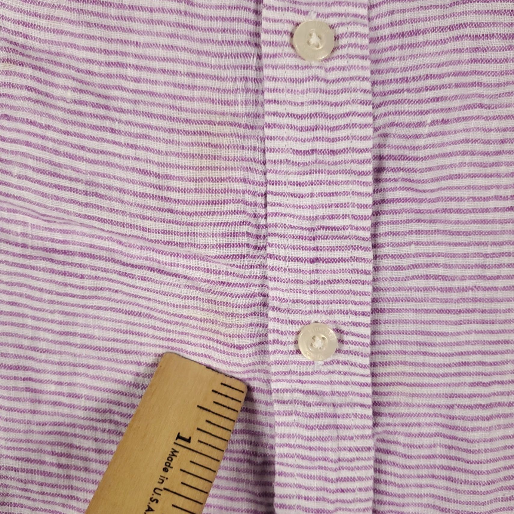 Vineyard Vines Vineyard Vines Shirt Mens Large Purple Linen Casual Button Up Short Sleeve * Size US L / EU 52-54 / 3 - 4 Thumbnail