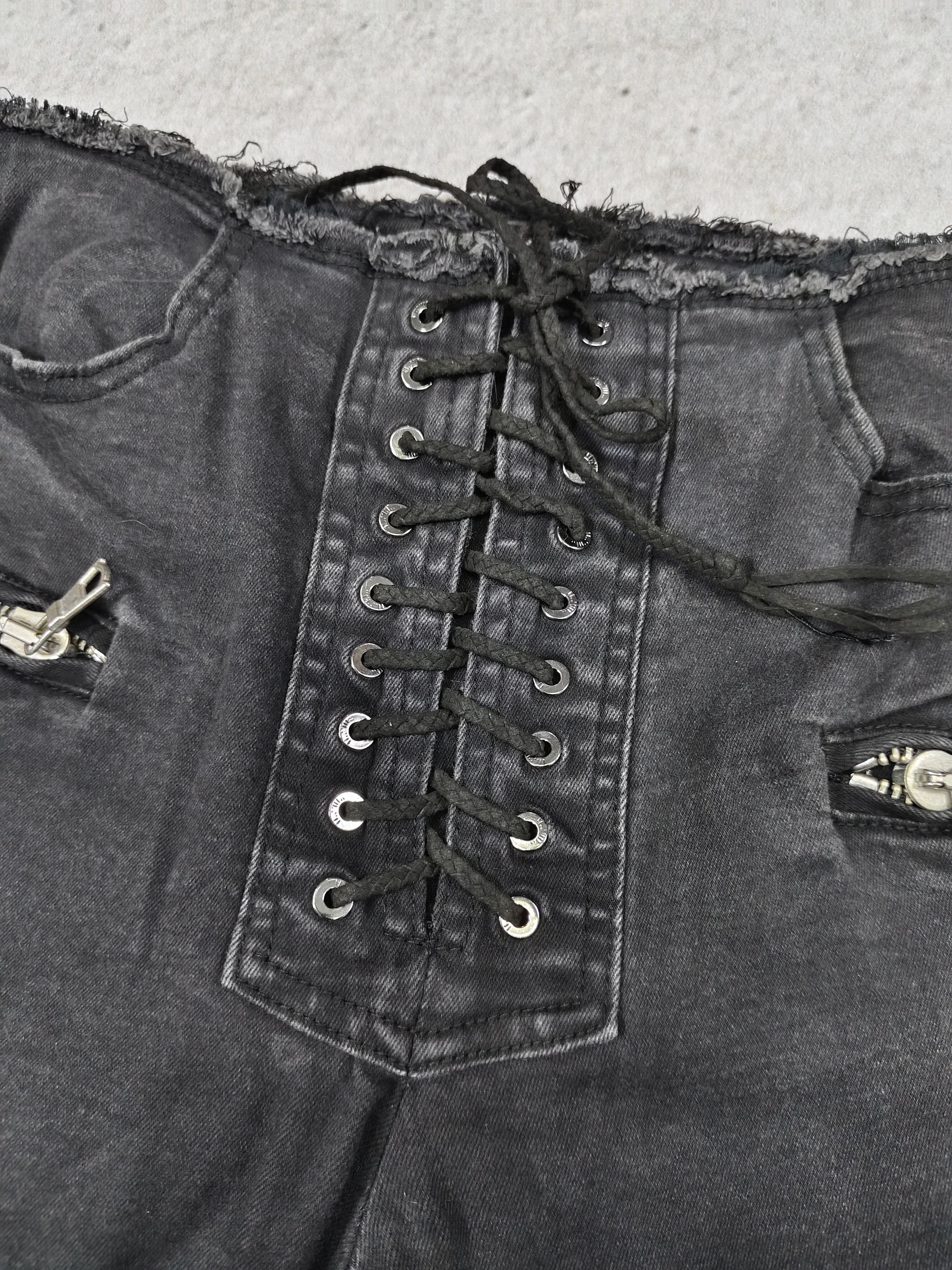 Ben Taverniti Unravel Project Unravel Project- Gothic Glam Rock Lace Up Skinny Jeans Size 28" / US 6 / IT 42 - 4 Thumbnail