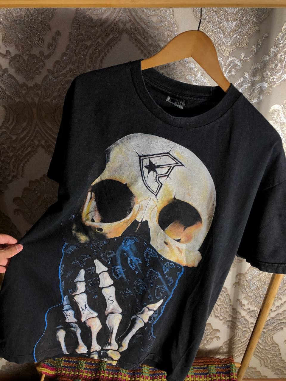Harley Davidson Vintage famous Skull Bandana Retro Designer T-shirt Y2K 90s Size US XL / EU 56 / 4 - 5 Thumbnail