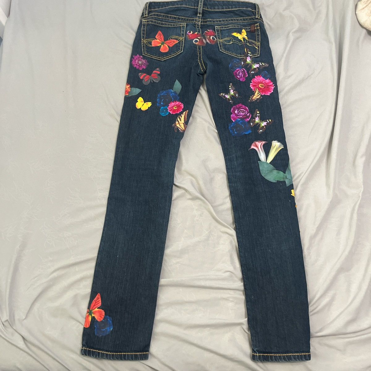 Vintage Rare butterfly jeans Size 26" / US 2 / IT 38 - 3 Thumbnail