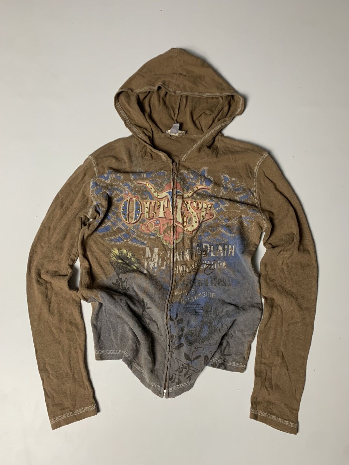 Ed Hardy × If Six Was Nine × Vintage Y2K GLAMOUR ZIP HOODIE JAPANESE JUICY COUTURE STYLE Size M / US 6-8 / IT 42-44 - 2 Thumbnail