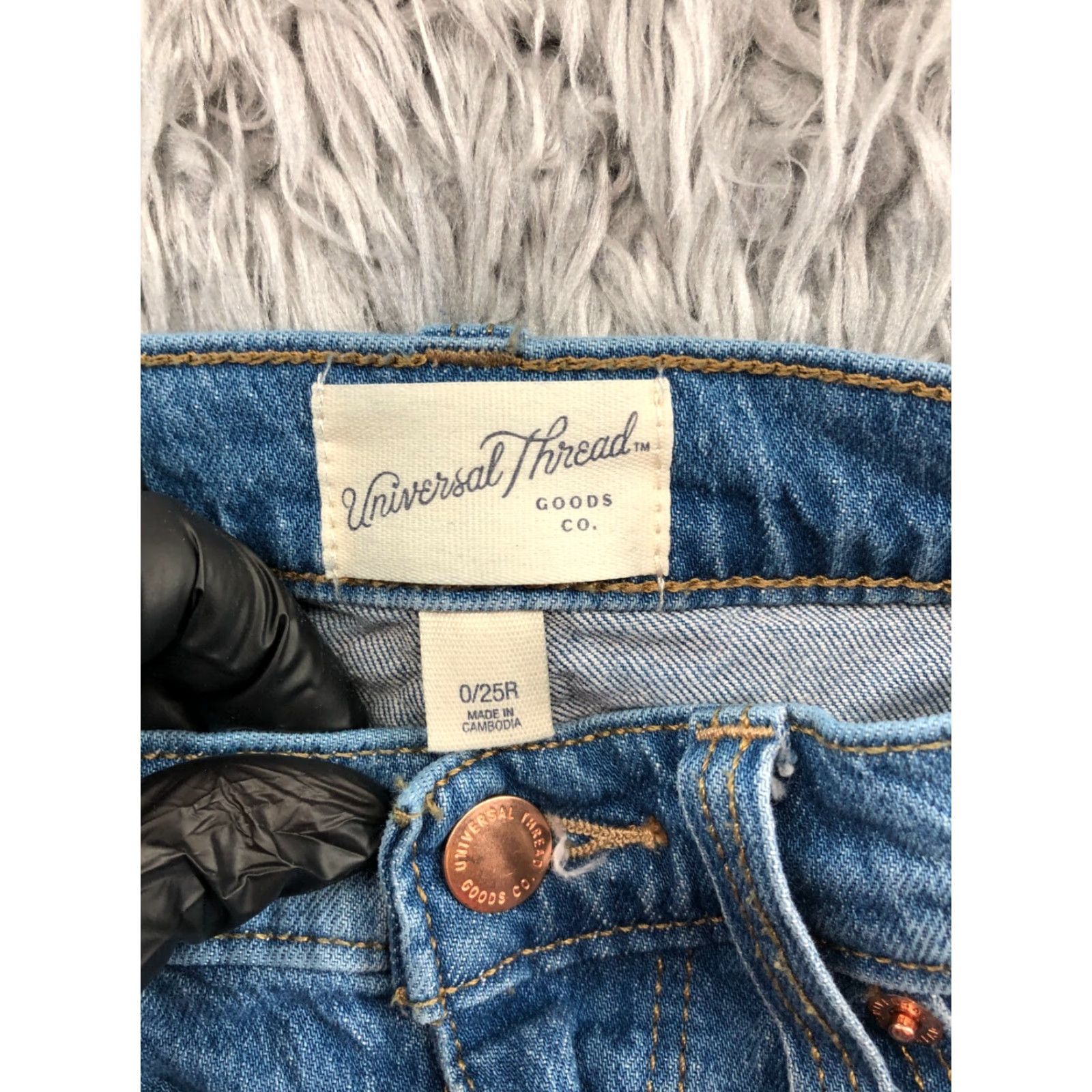 Vintage Universal Threads Skirt Womens Midi Blue Denim Straight & Pencil 0 Regular Slit Pockets Button Front Size 25" / US 0 / IT 36 - 7 Thumbnail