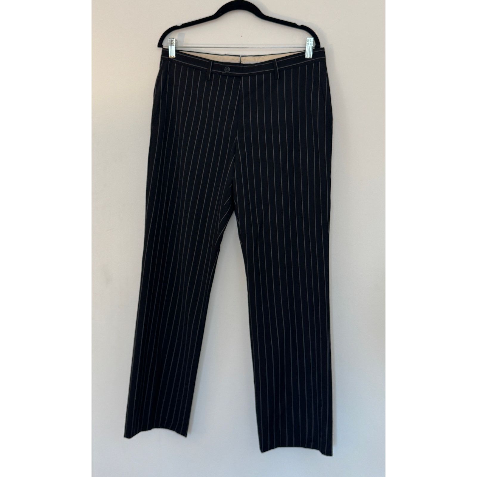 Versace VERSACE Men Classic Wool Stripped Trousers Size US 34 / EU 50 - 1 Thumbnail