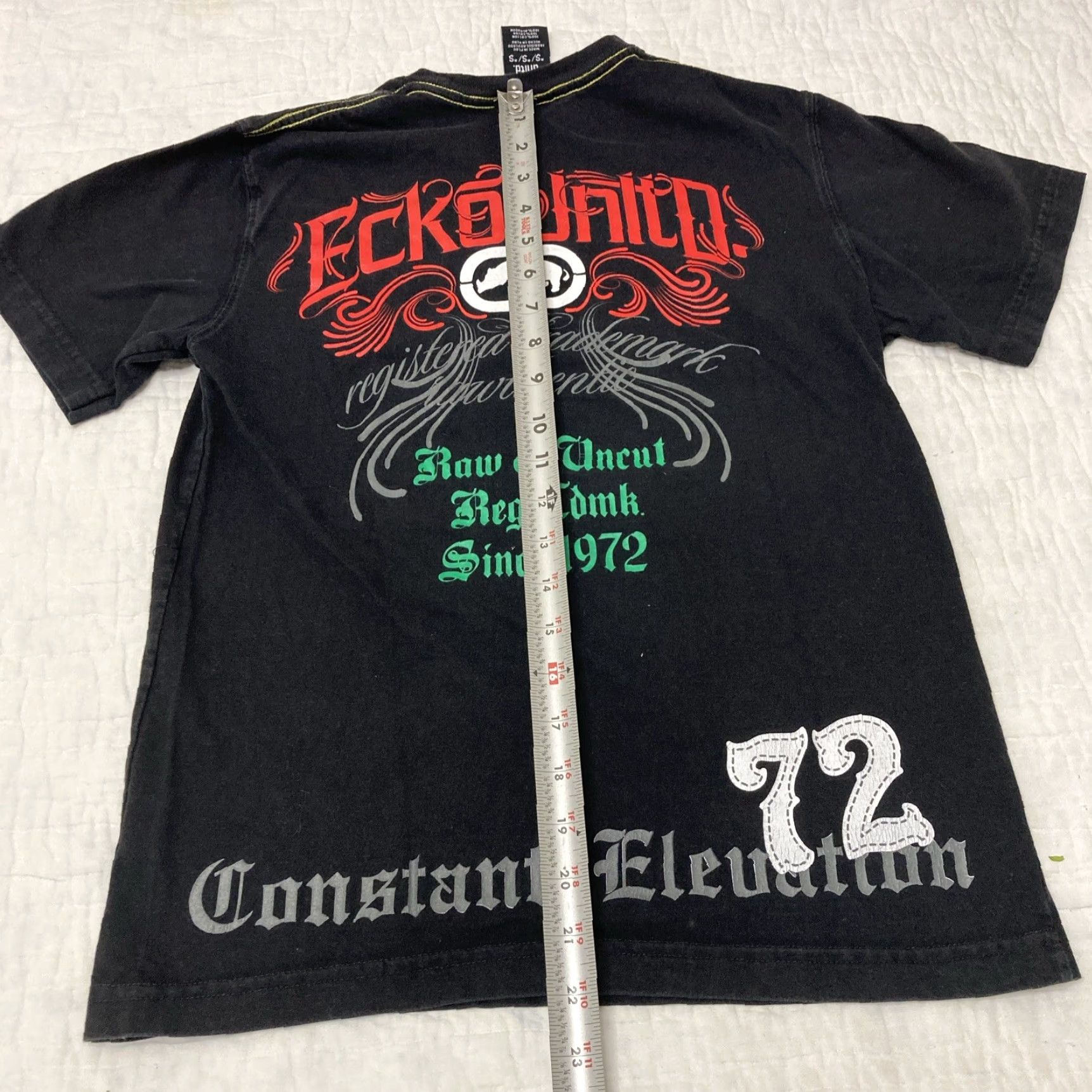 Ecko Unltd. VINTAGE Ecko Unltd Raw And Uncut Blue Graphic Tshirt Men S Small Front And Back Size US S / EU 44-46 / 1 - 7 Thumbnail