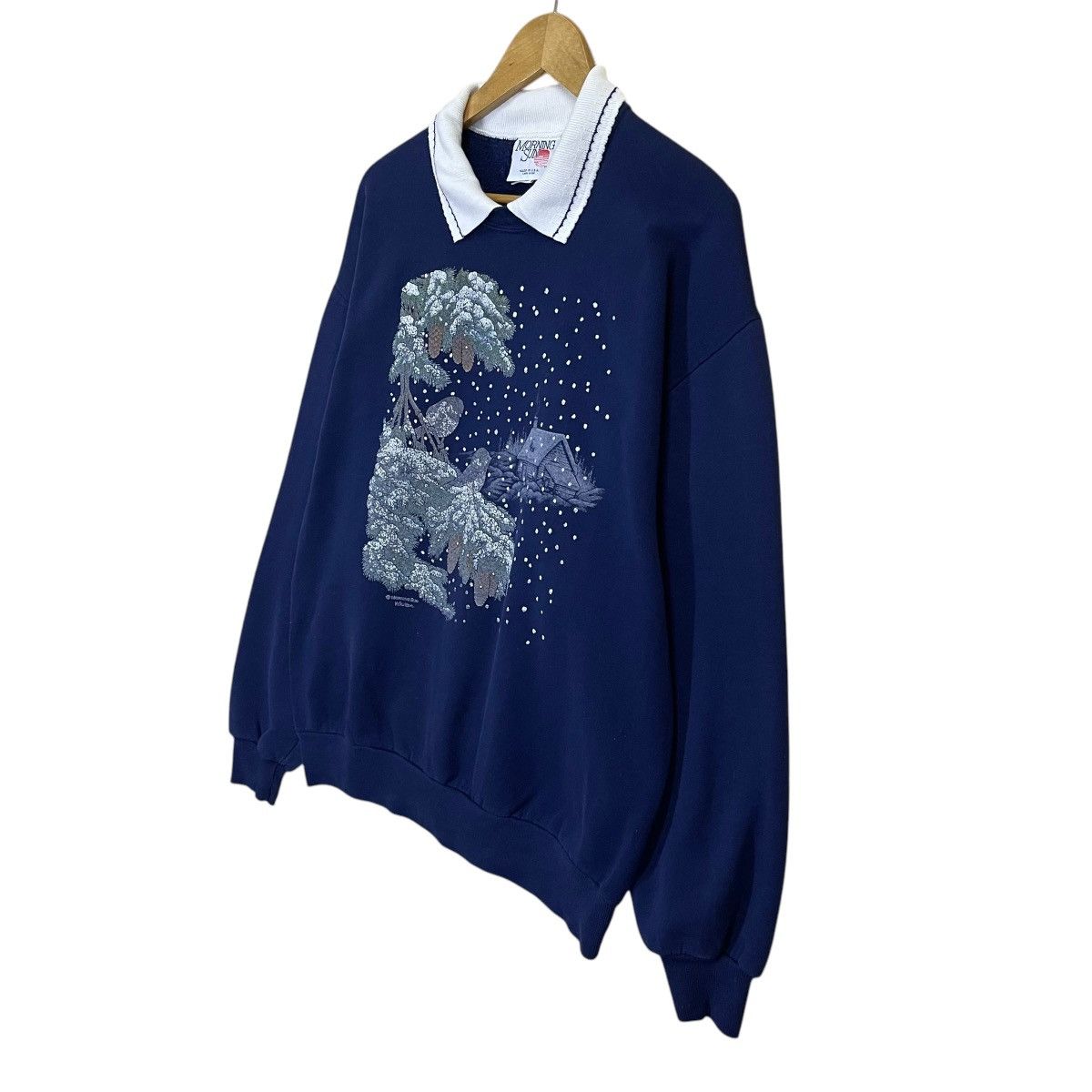 Japanese Brand × Vintage Vintage Morning Sun Bird Graphics Crewneck Sweatshirt Size US L / EU 52-54 / 3 - 3 Thumbnail