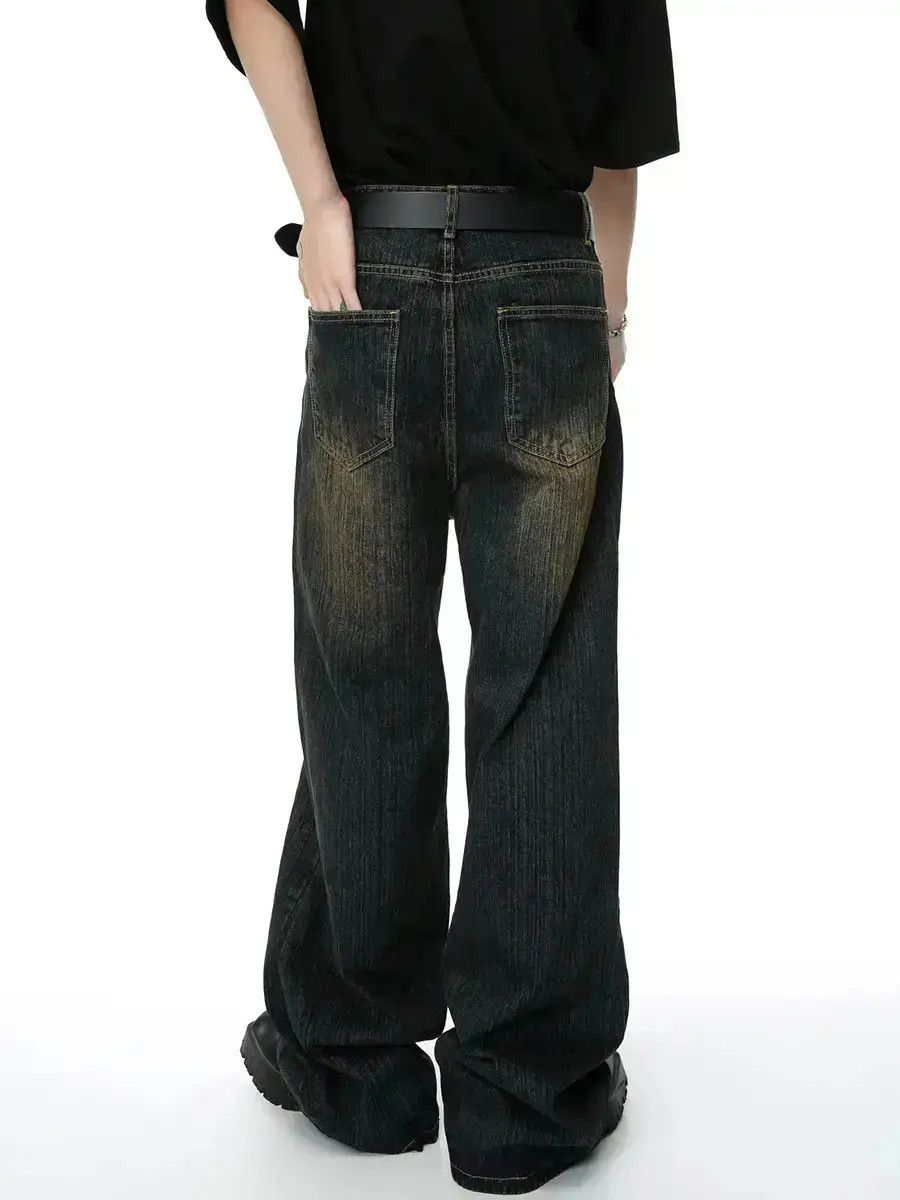 Japanese Brand Retro wide leg bamboo striped jeans Size US 32 / EU 48 - 3 Thumbnail