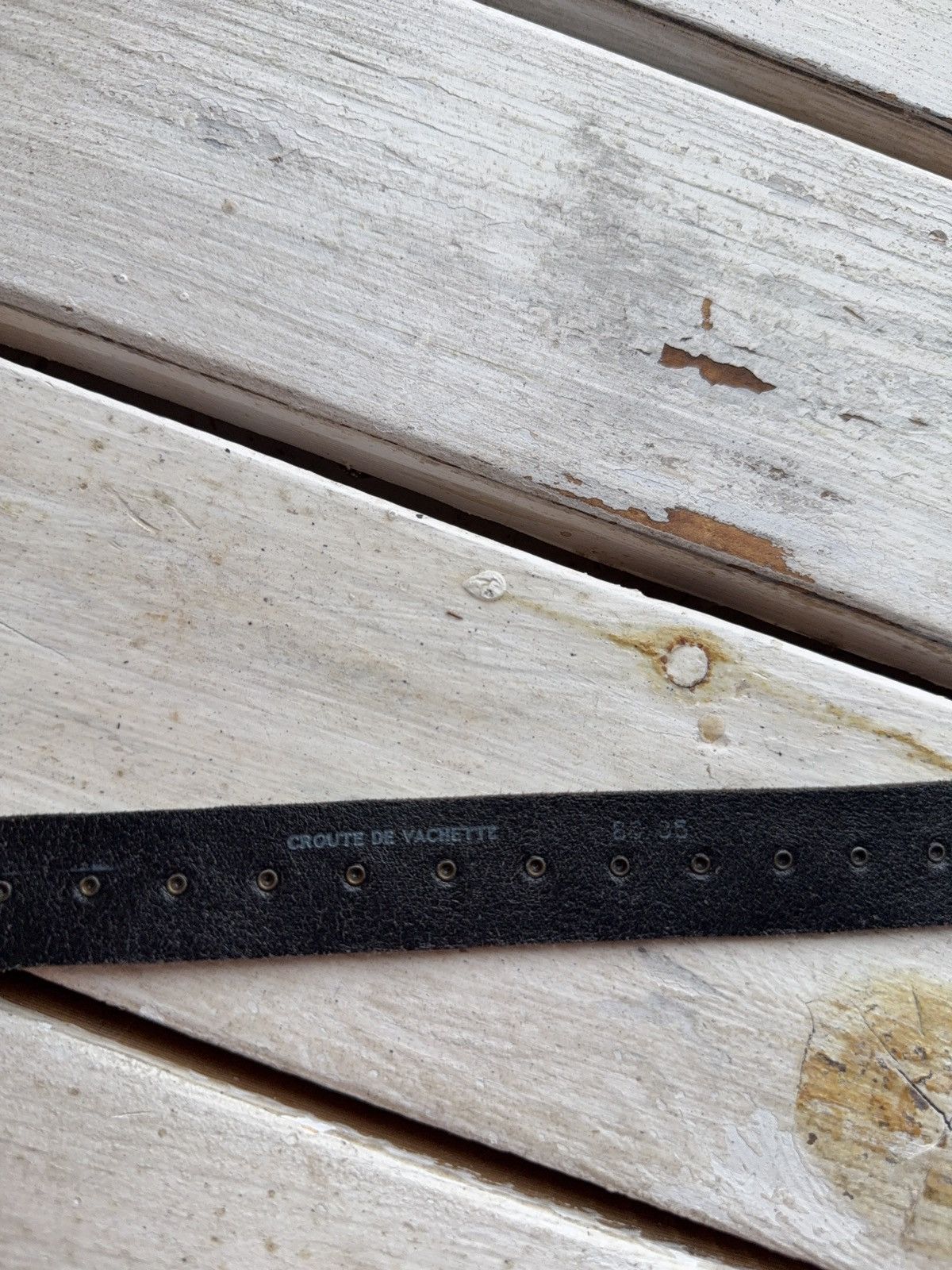 Japanese Brand Vintage Japanese Leather Punk Emo Rock Goth Y2K Drill belt Size ONE SIZE - 7 Thumbnail