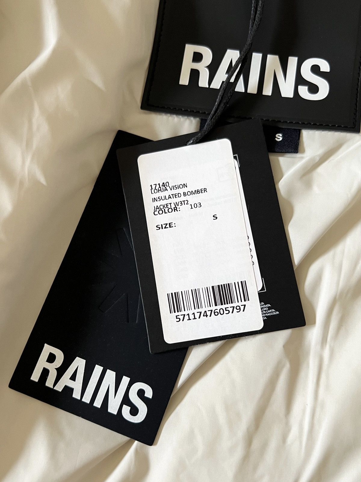 Rains RAINS Unisex Lohja Vision Matrix Insulated Bomber Jacket Size US S / EU 44-46 / 1 - 14 Thumbnail
