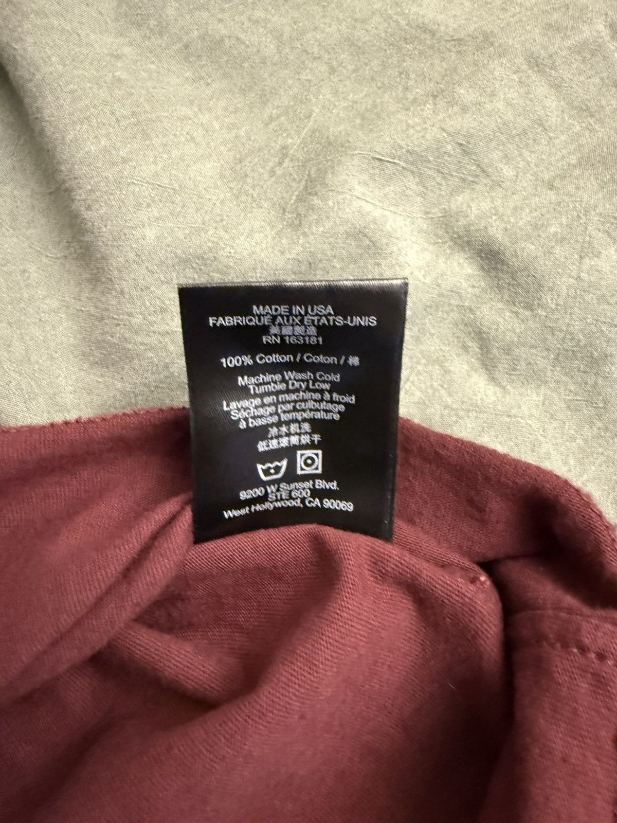 Rhude Rhude Burgundy Tee Size US XL / EU 56 / 4 - 4 Thumbnail