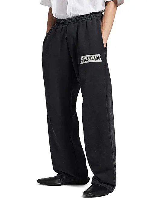 Balenciaga os11x0326 Masking Tape Baggy Pants in Faded Black Size US 36 / EU 52 - 3 Thumbnail