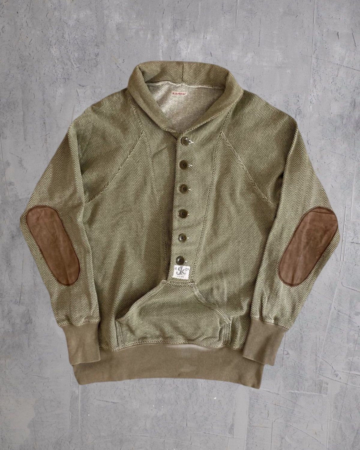 Japanese Brand × Kapital Kapital leather patch sweater Size US S / EU 44-46 / 1 - 1 Thumbnail