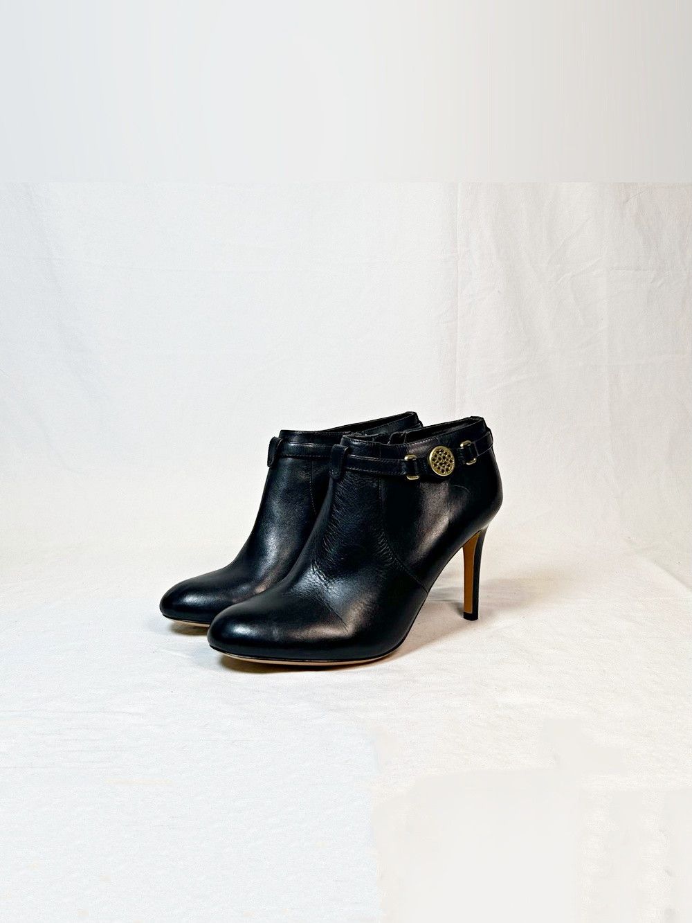 Coach Coach Salene II Black Leather Stiletto Booties Ankle Boots Size US 8.5 / IT 38.5 - 1 Thumbnail