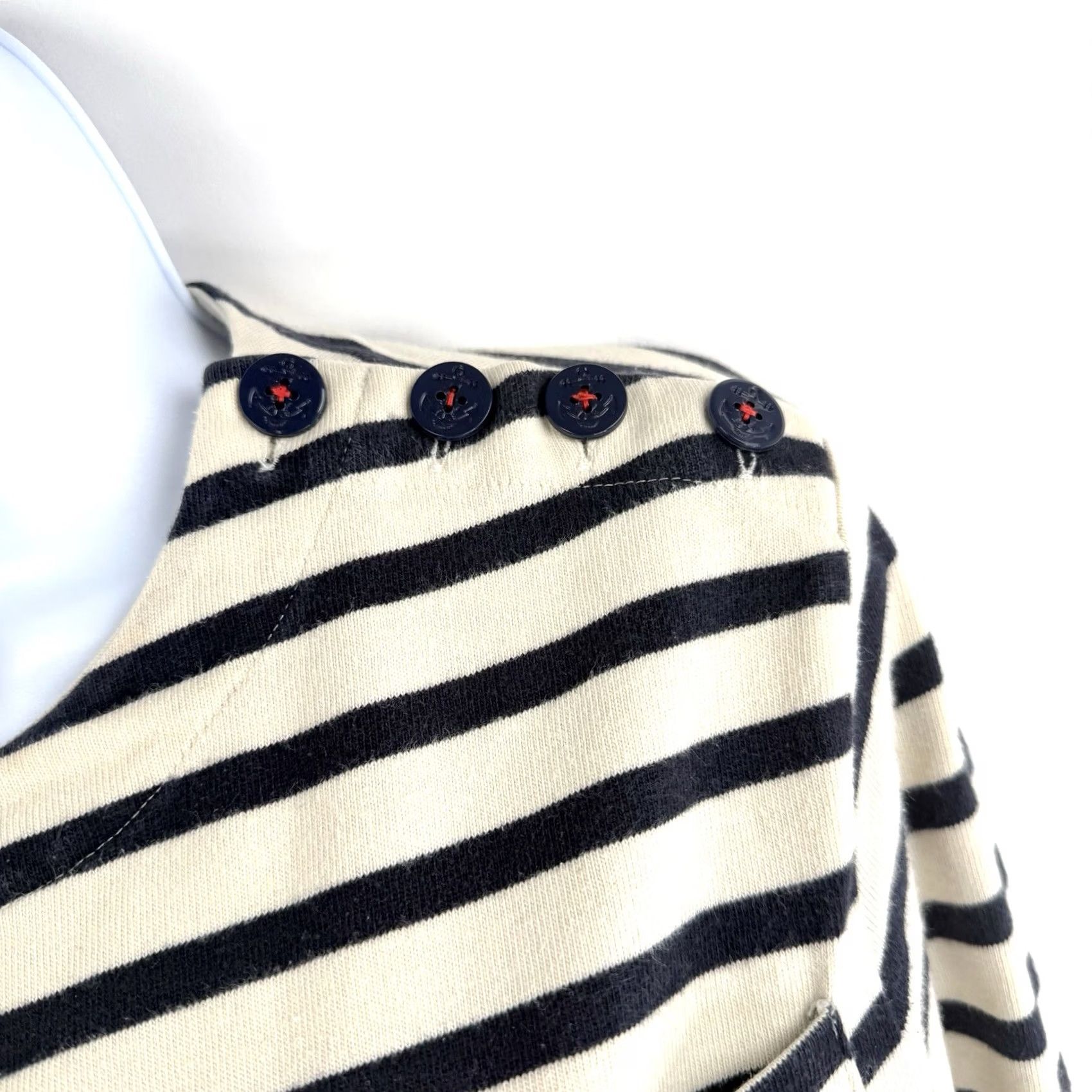 Joseph JOSEPH Womens Small Long Sleeve T Shirt Breton Tee Striped Cotton Boatneck Size S / US 4 / IT 40 - 3 Thumbnail
