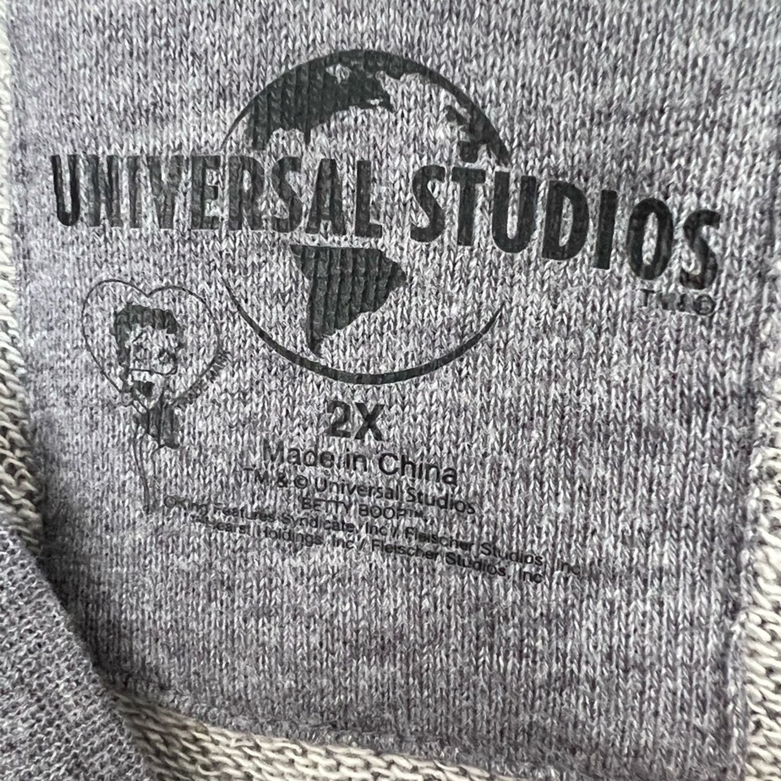 Universal Studios MODERN BETTY BOOP SWEATSHIRT GRAY BLACK LACE XXL UNIVERSAL Size XXL / US 16-18 / IT 52-54 - 6 Thumbnail
