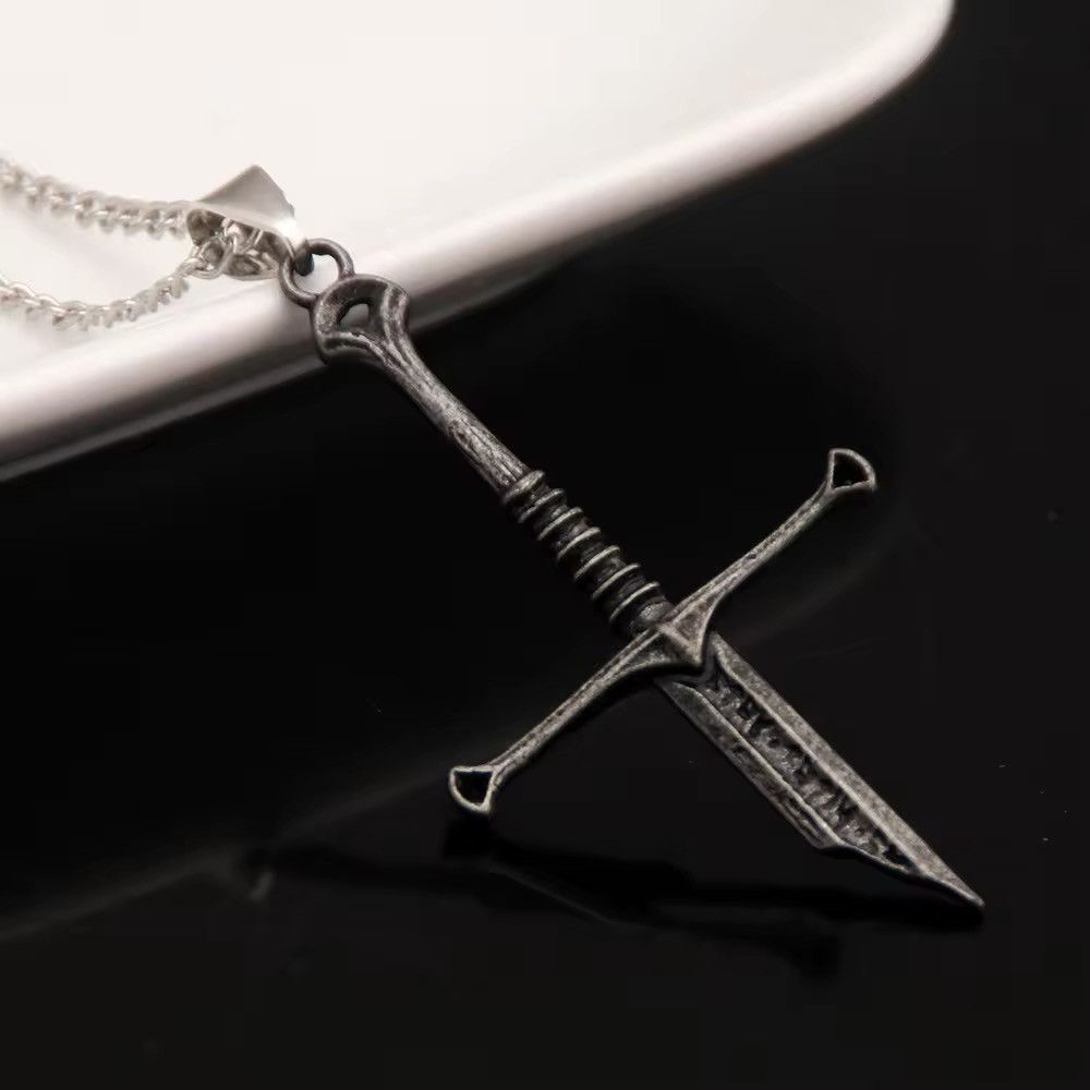 Jewelry Gothic Broken Sword Pendant Necklace Size ONE SIZE - 6 Thumbnail
