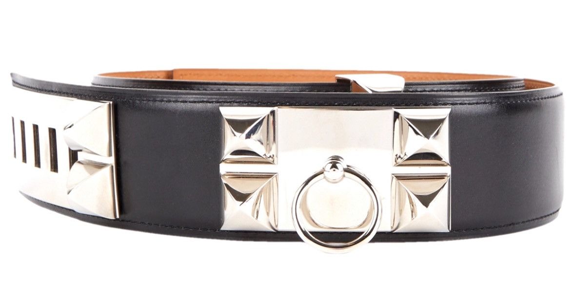 image of Hermes Belt " Collier De Chien " in Black, Women's