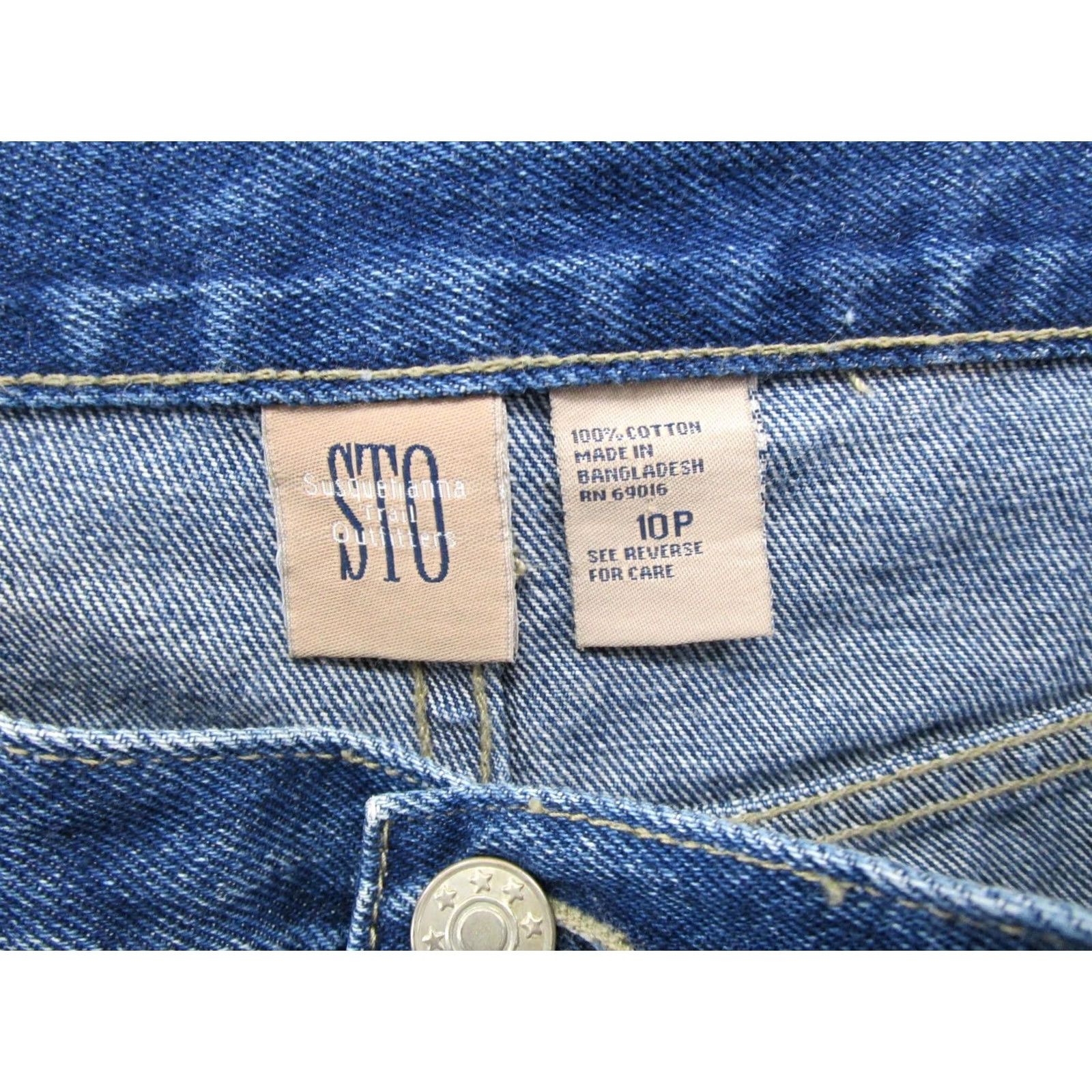 Vintage Vintage STO 90s Y2K Blue Denim Capri Jeans Women’s Size 10P Petite 100% Cotton STO Jeans Capri Women’s 90s Size 32" / US 10 / IT 46 - 4 Thumbnail