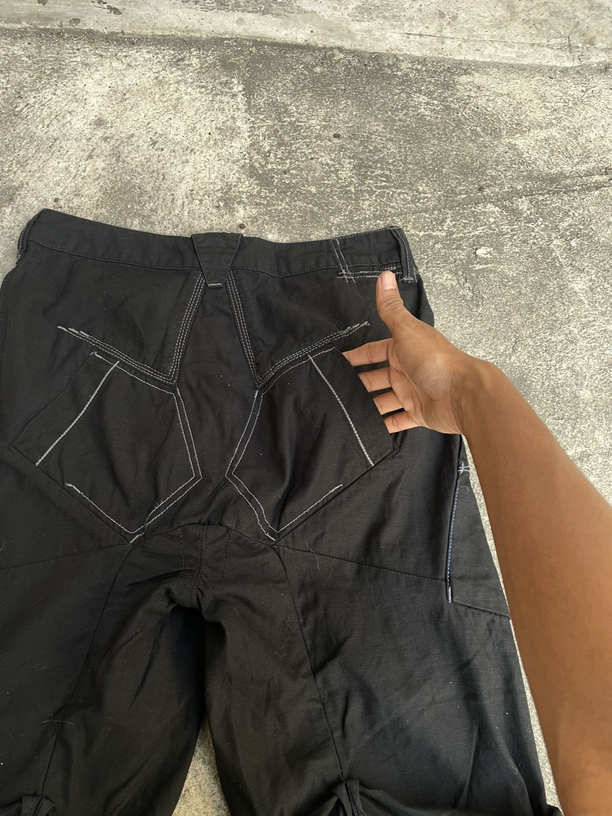 Marithe + Francois Girbaud Marithe & Francois Girbaud Drop Crotch Avant-garde Shorts Size 28" / US 6 / IT 42 - 6 Thumbnail