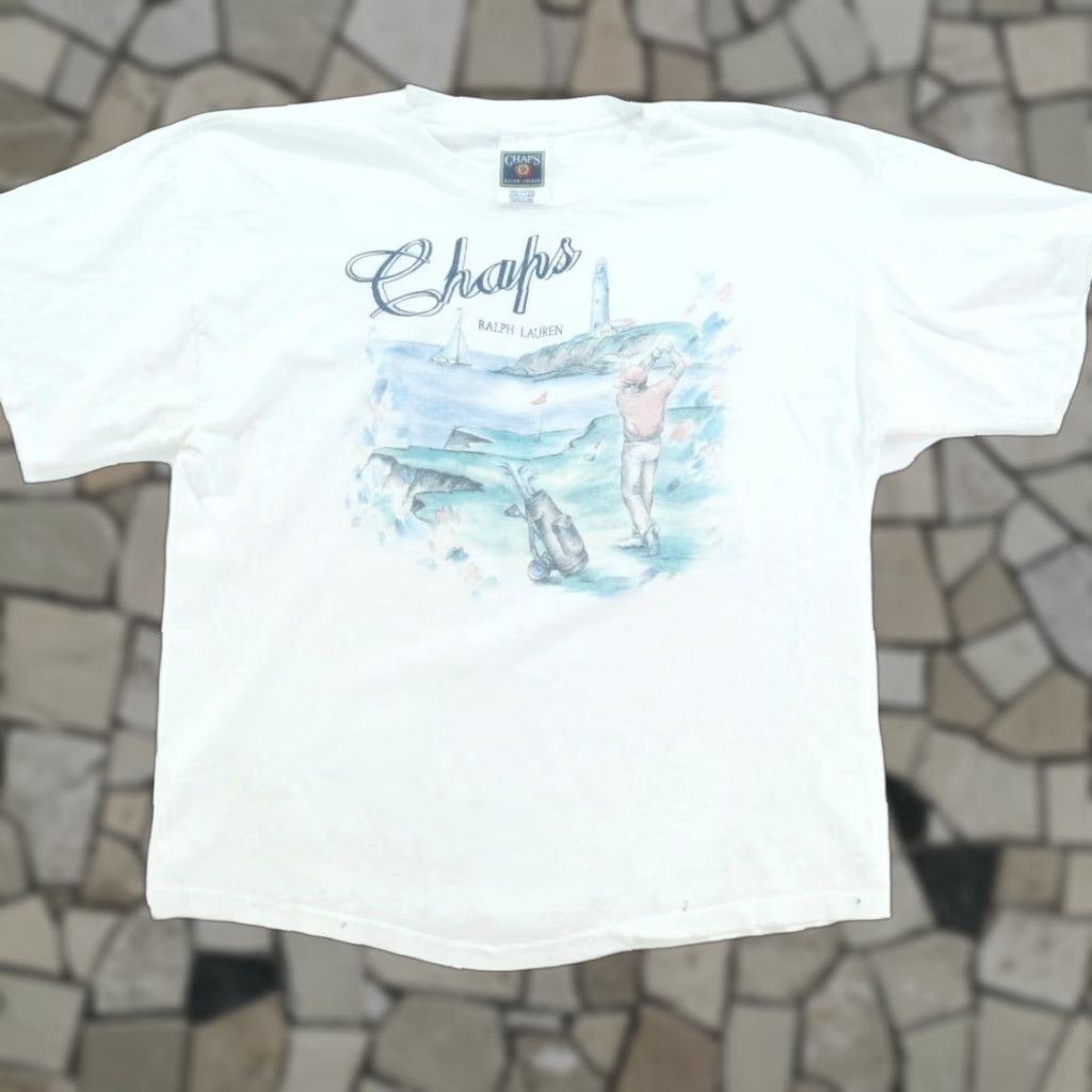 Ralph Lauren VINTAGE Ralph Lauren Golf Solid T-Shirt White Men's XL Shirt Size US XL / EU 56 / 4 - 1 Thumbnail