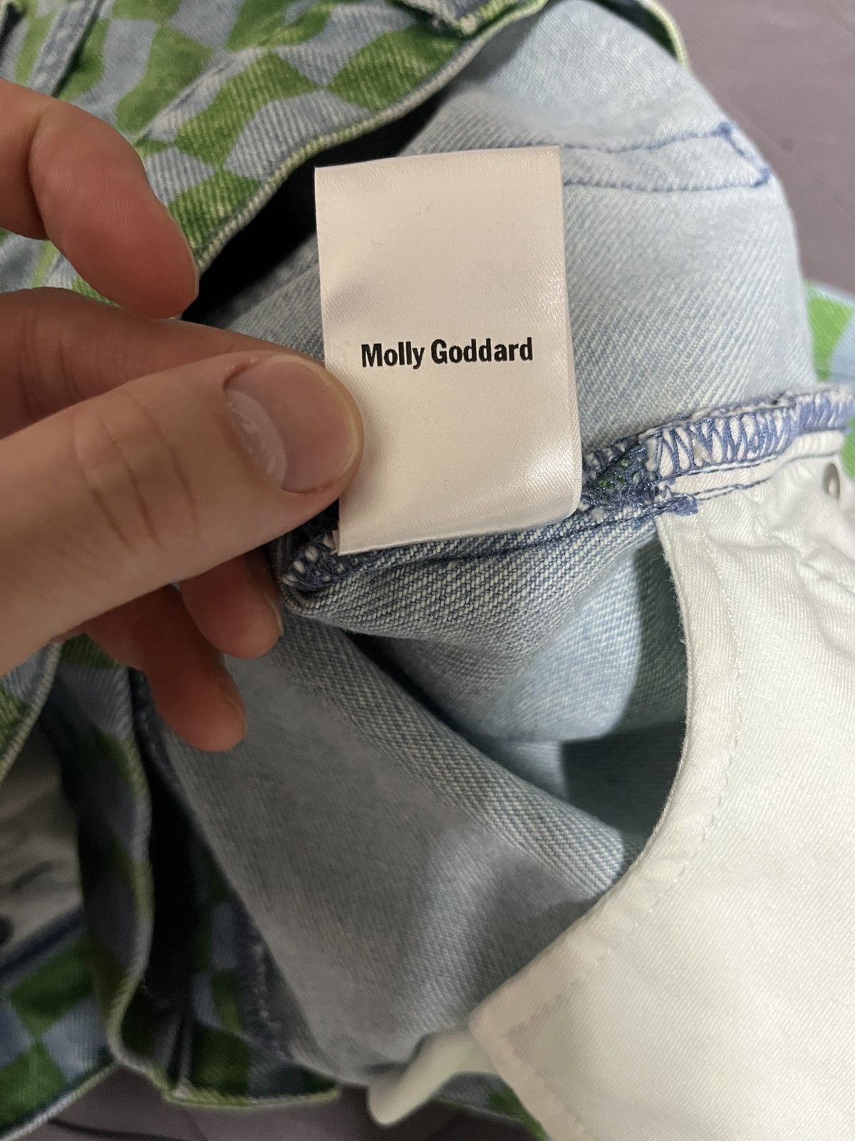 Molly Goddard Menswear Chekcerboard denim jean Size US 30 / EU 46 - 5 Thumbnail