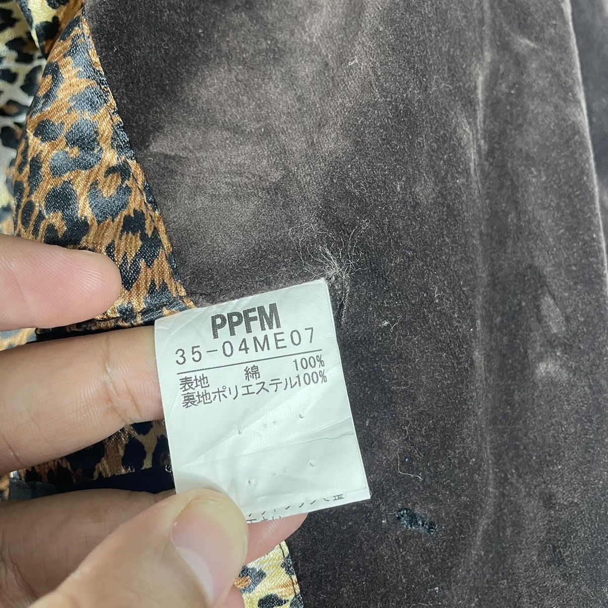 🔥Sick🔥🇯🇵PPFM Leopard Sedi Punk Styles Velvet Long Coat Jacket