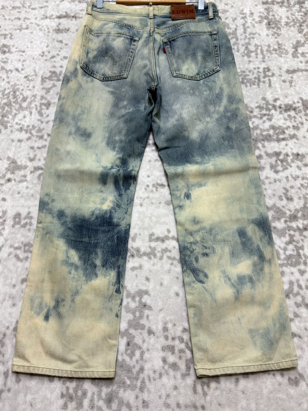 Edwin Edwin 503 Vintage Distressed Acid Wash Denim Regular Fit Size US 30 / EU 46 - 12 Thumbnail