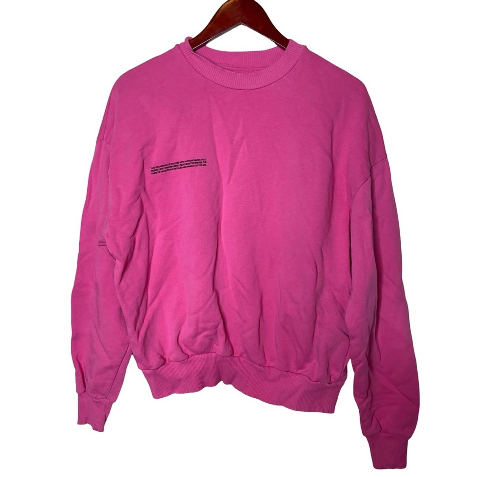 Pangaia PANGAIA Lightweight recycled cotton sweatshirt in pink sz M Size M / US 6-8 / IT 42-44 - 1 Thumbnail
