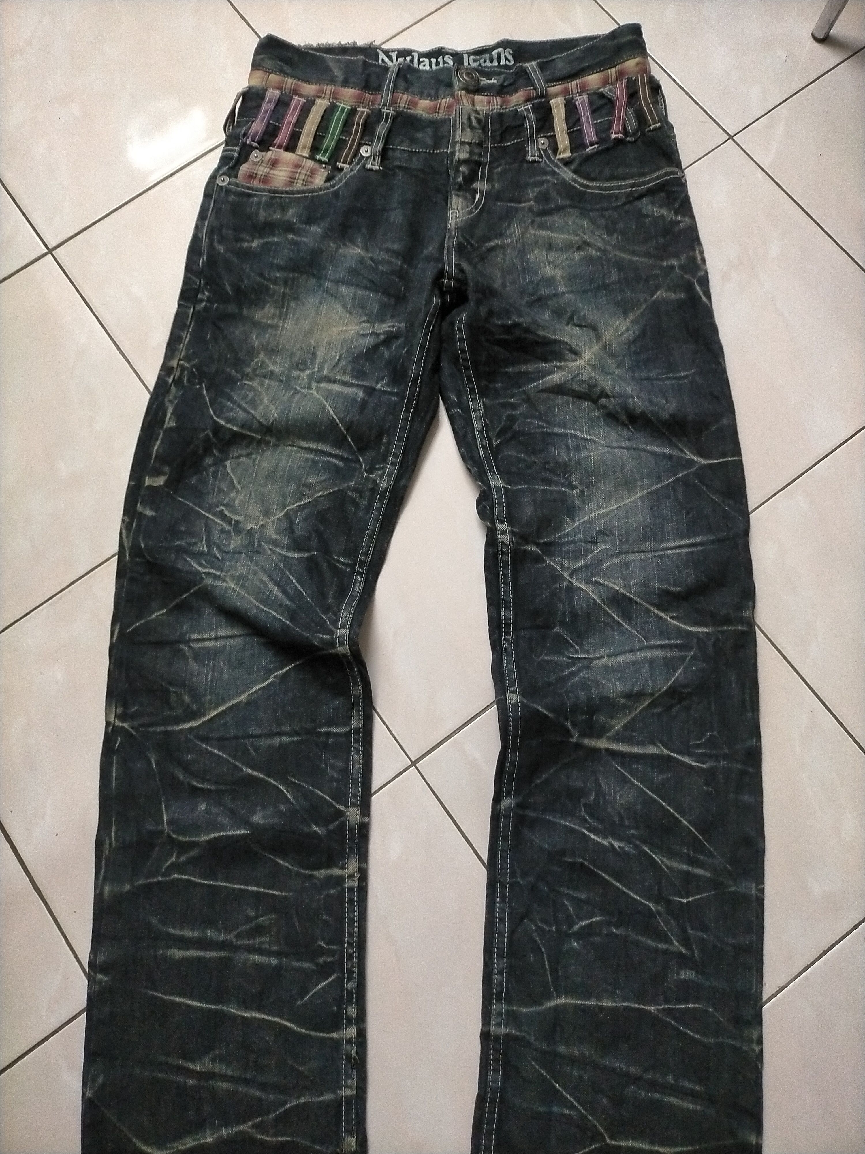 If Six Was Nine 🔥Like New Sick Nylaus Double Waist Jeans Size US 30 / EU 46 - 3 Thumbnail