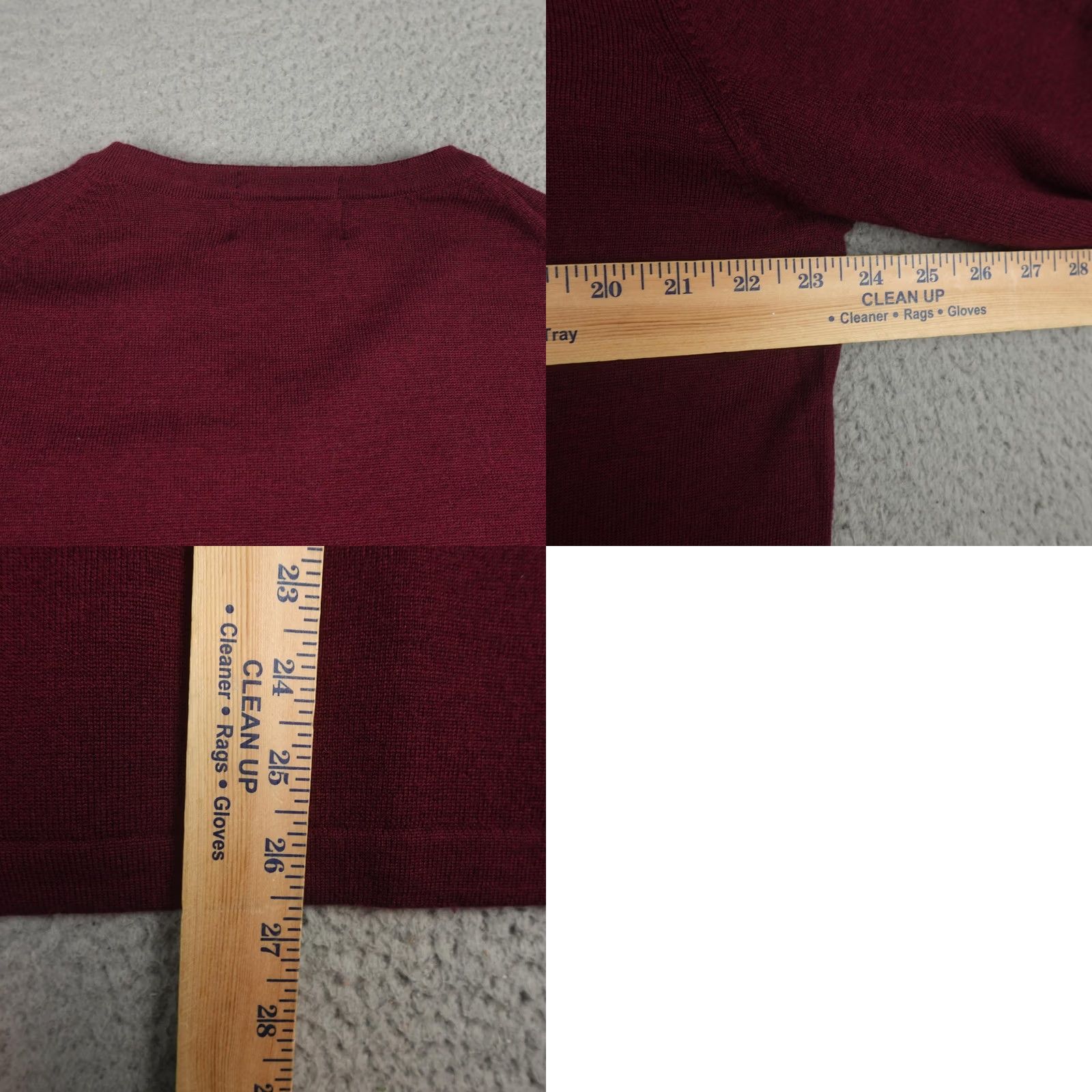 Eddie Bauer Eddie Bauer Sweater Mens XL Burgundy Fine Italian Merino Wool V Neck Pullover Size US XL / EU 56 / 4 - 8 Thumbnail