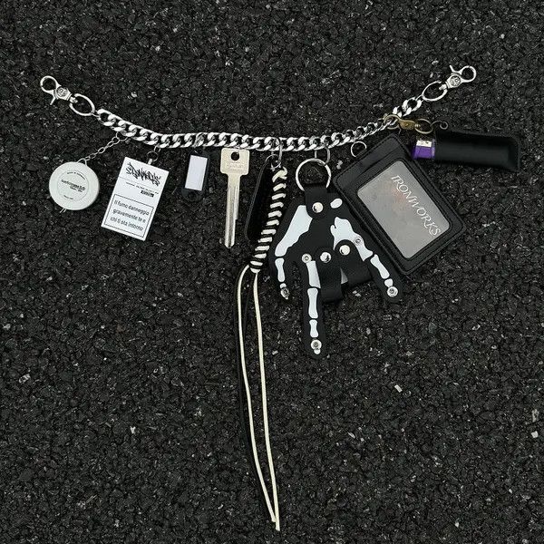 VIBE Punk Waist Pants Chain Wallet Chain Keychain Size ONE SIZE - 7 Thumbnail
