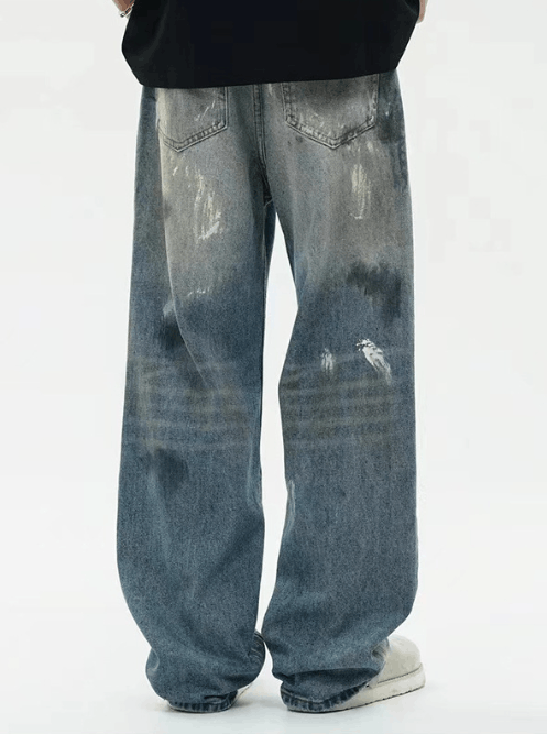 Japanese Brand Men's American retro loose straight jeans y2k Size US 32 / EU 48 - 5 Thumbnail