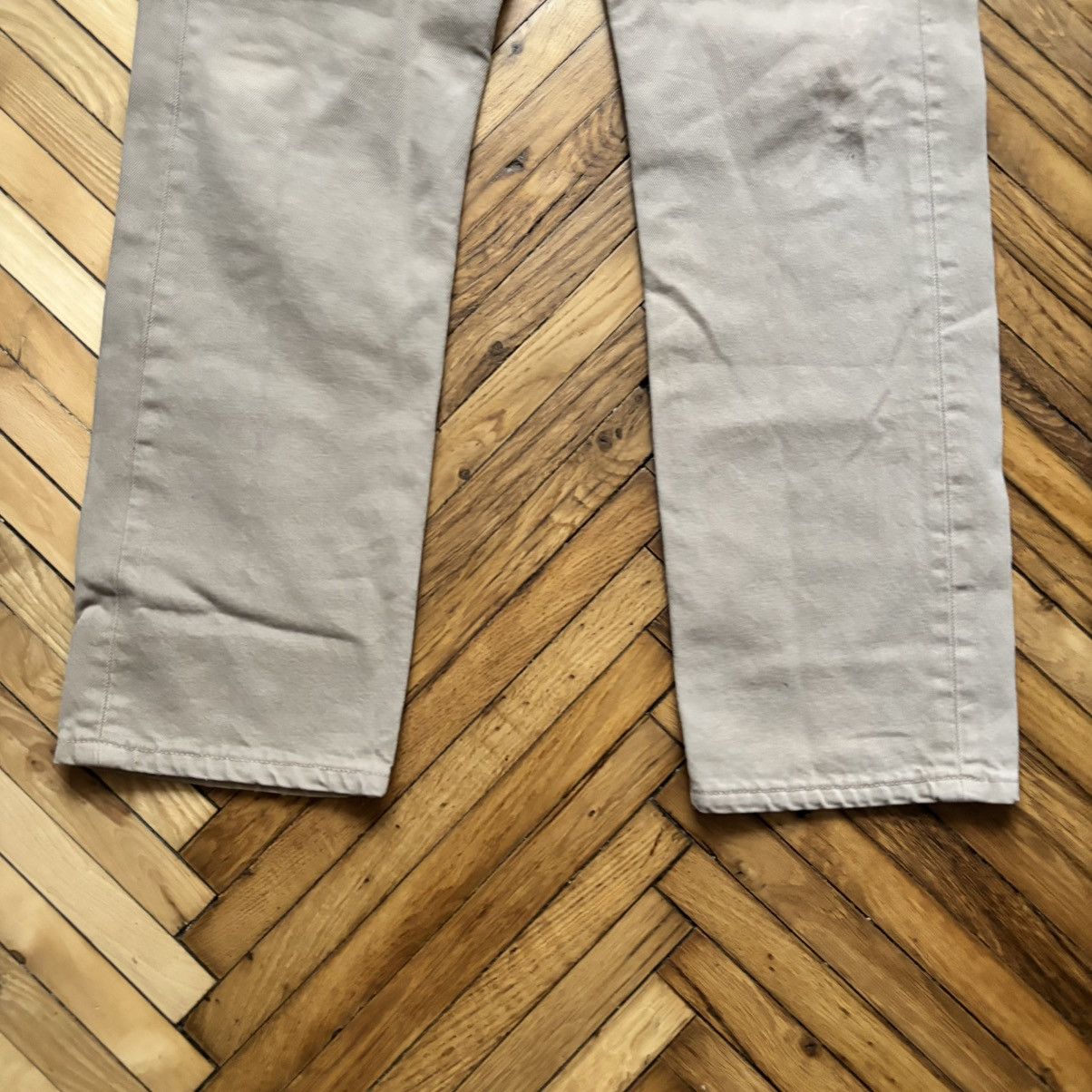 Levi's Vintage Clothing Vintage 80’s Levi’s 501 Jeans Made in UK Beige Denim Rare Ye Size US 32 / EU 48 - 4 Thumbnail