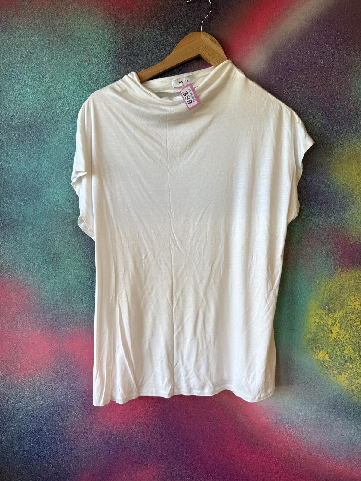 Reiss Reiss white cotton cap sleeve top Size L / US 10 / IT 46 - 1 Thumbnail