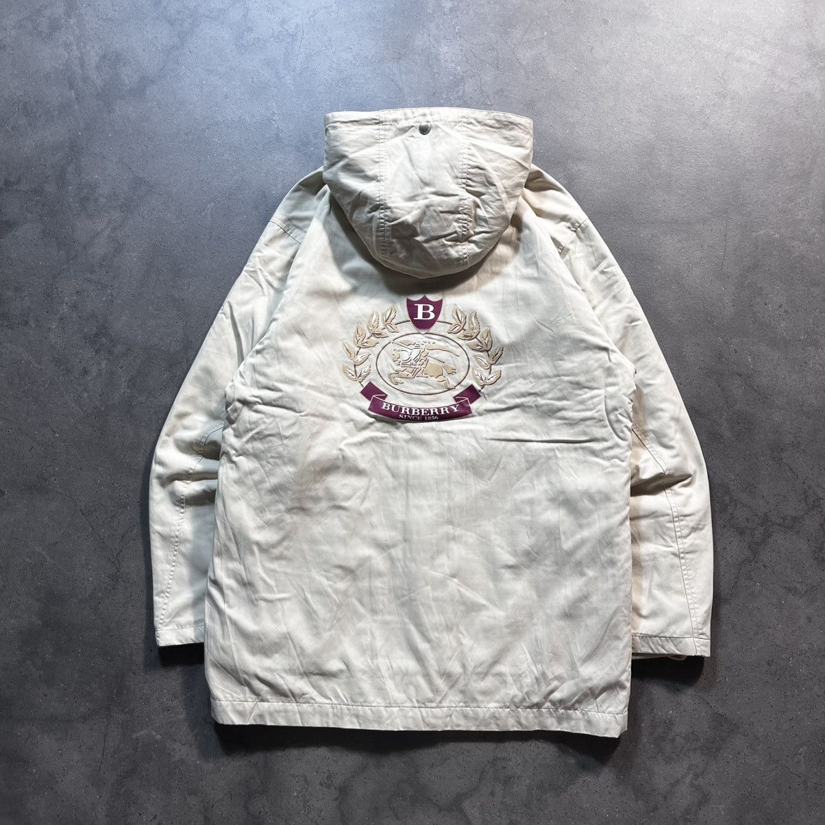 Burberry Vintage 00s Burberry London Big Logo Parka Puffer Jacket Size US S / EU 44-46 / 1 - 1 Thumbnail