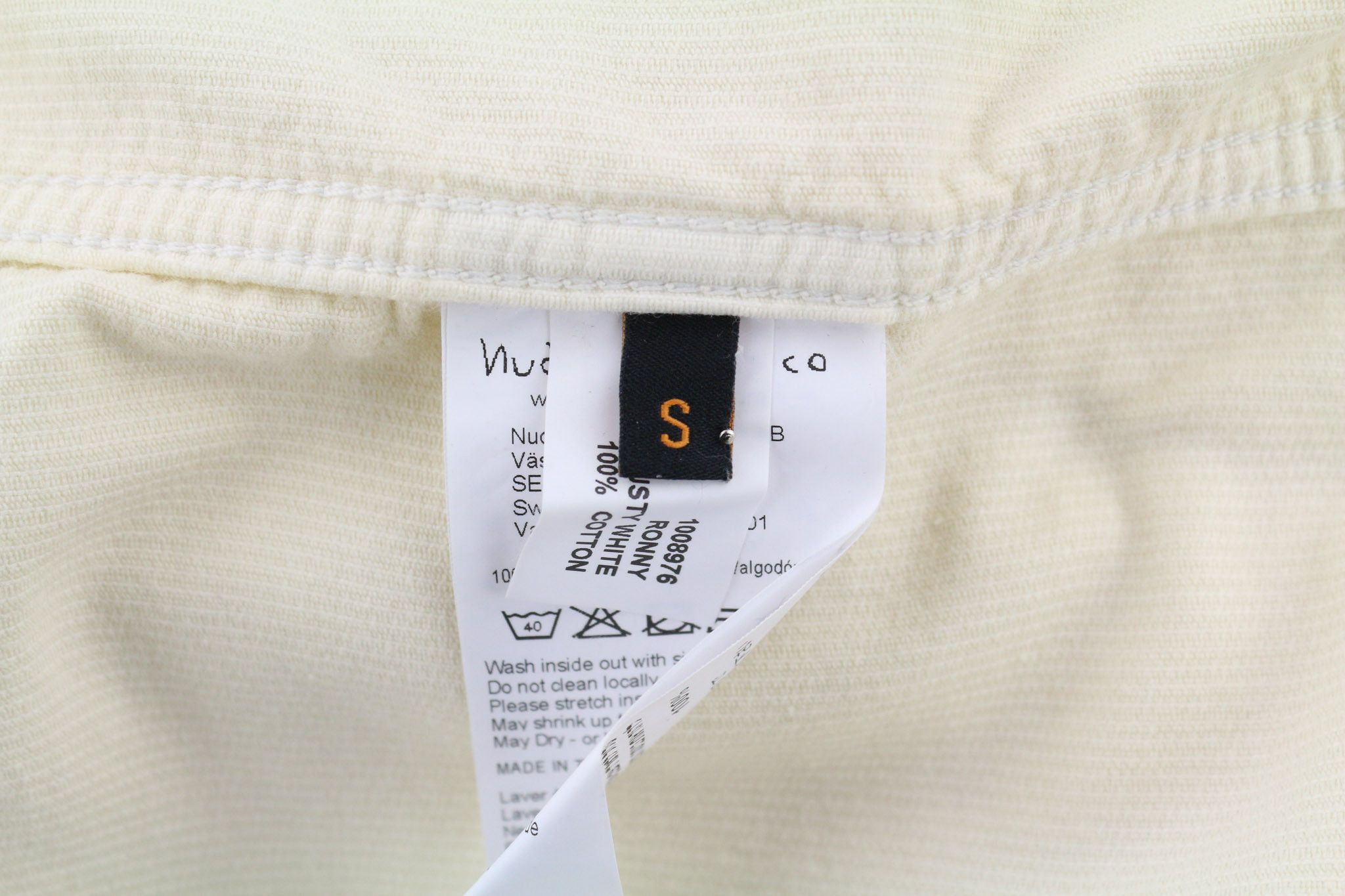 Nudie Jeans RONNY S Dusty White Organic Cotton Corduroy Jacket 81017 Size US S / EU 44-46 / 1 - 7 Thumbnail