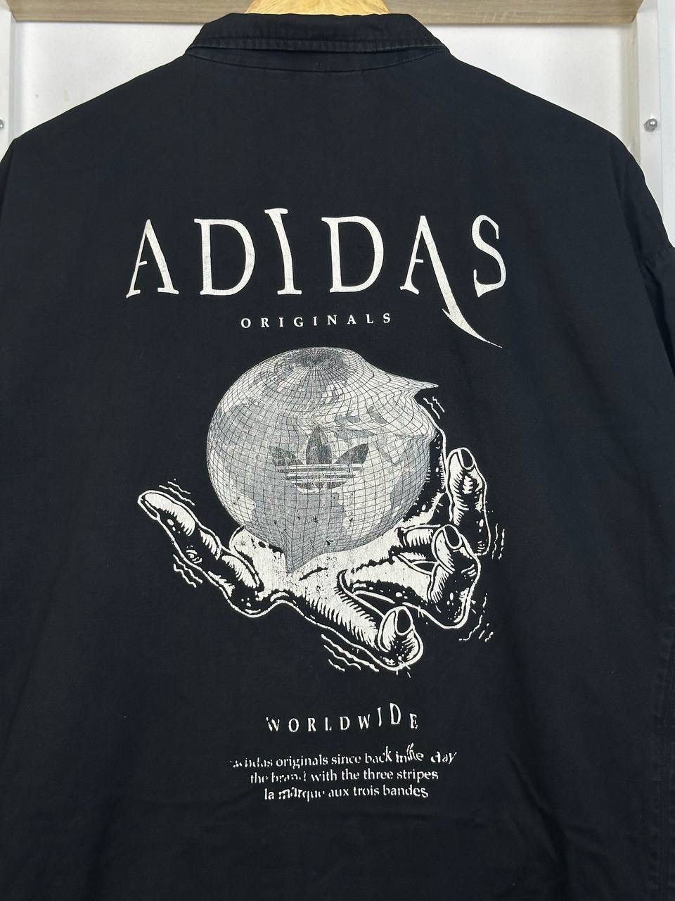 Adidas RARE ADIDAS WORLDWIDE LONG JACKET Size US XL / EU 56 / 4 - 3 Thumbnail