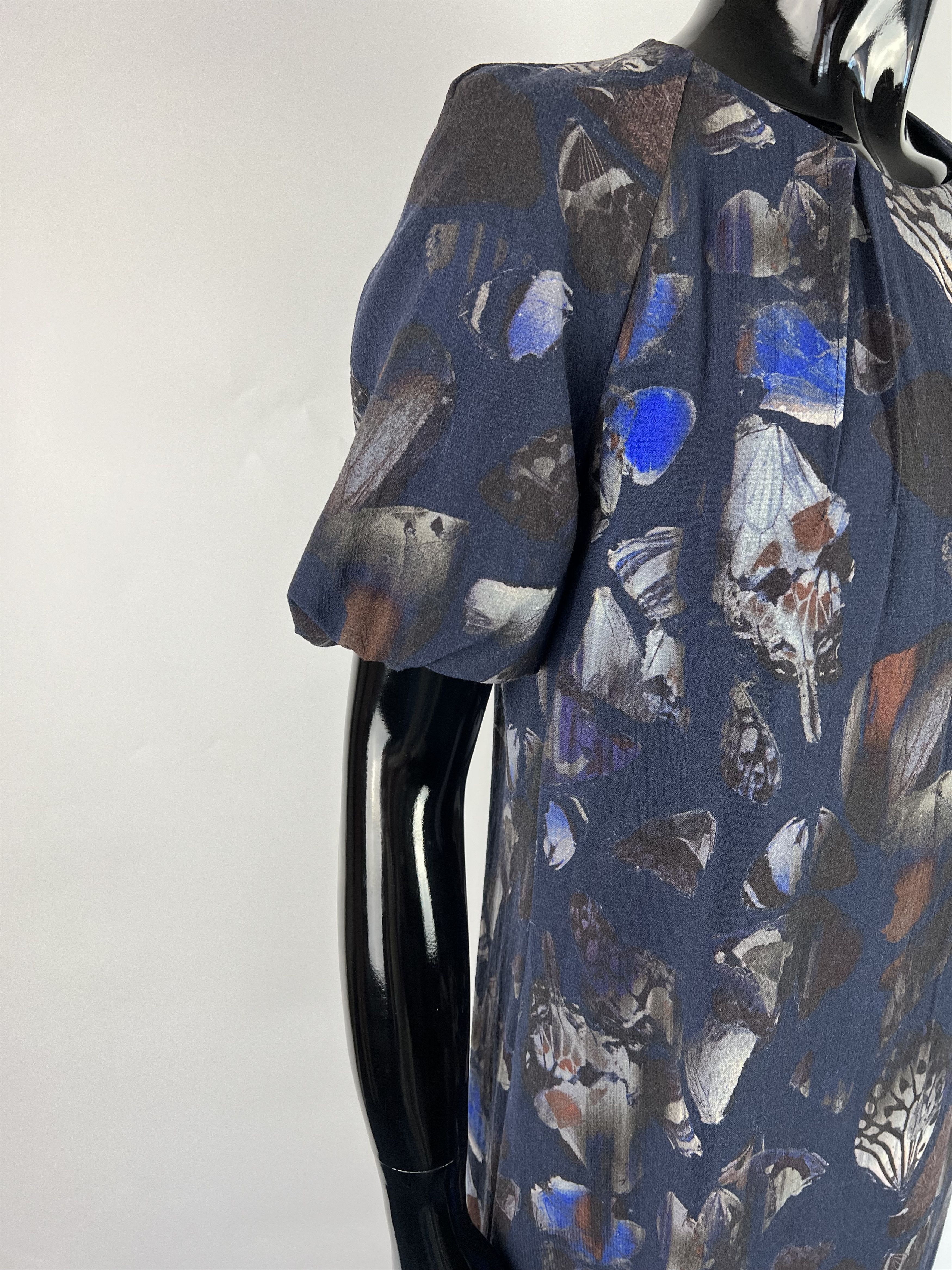 Akris Akris Baterfly Print Wool Dress Size XS Size XS / US 0-2 / IT 36-38 - 5 Thumbnail