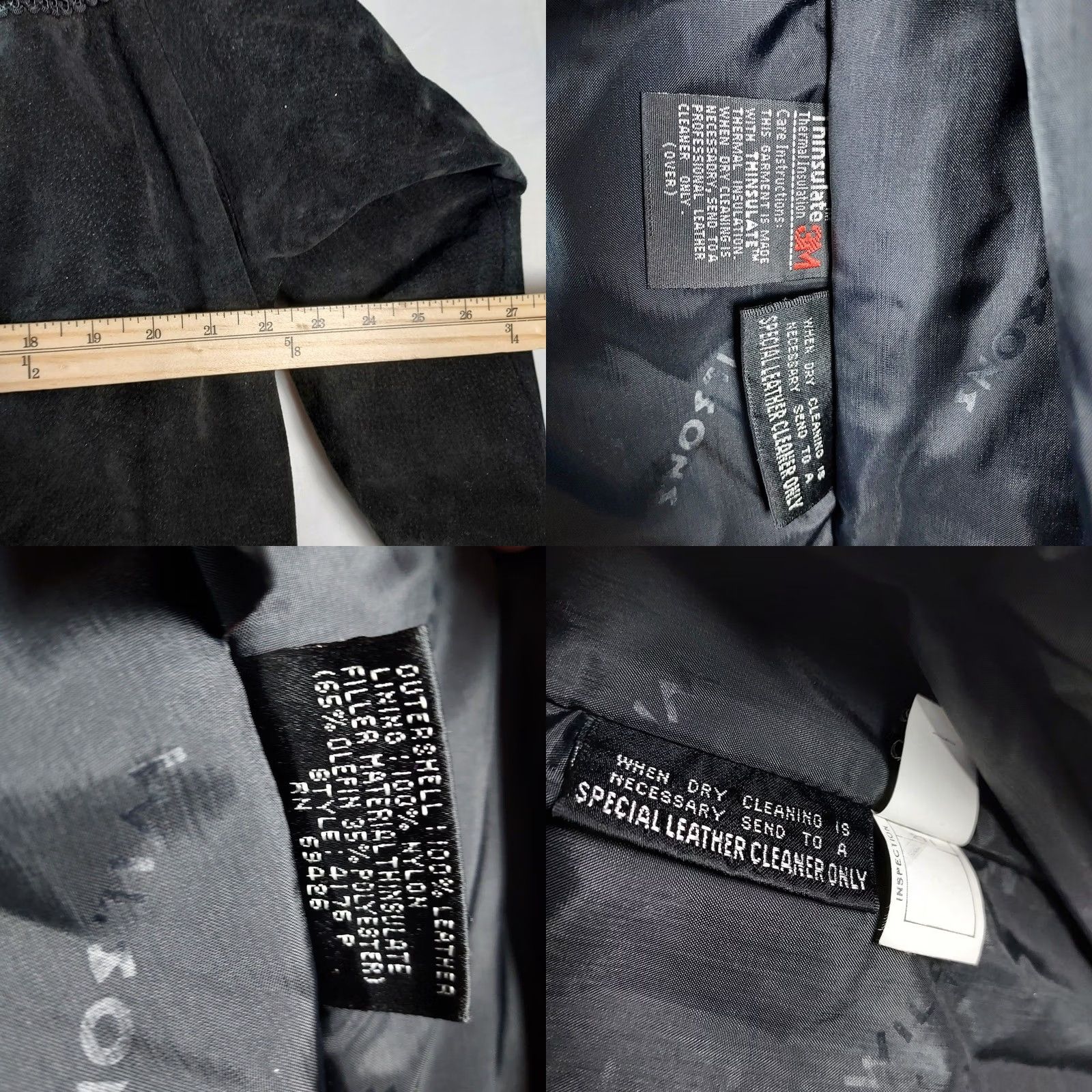 Vintage VINTAGE Wilsons Leather Womens Coat Long Paisley Leather Trench Black Suede Trim Petite Medium Size M / US 6-8 / IT 42-44 - 9 Thumbnail