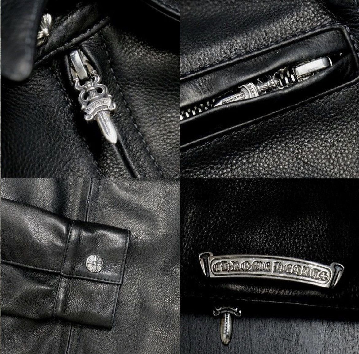 Chrome Hearts Chrome Hearts Single Zip Leather Rider's Jacket Size US M / EU 48-50 / 2 - 3 Thumbnail