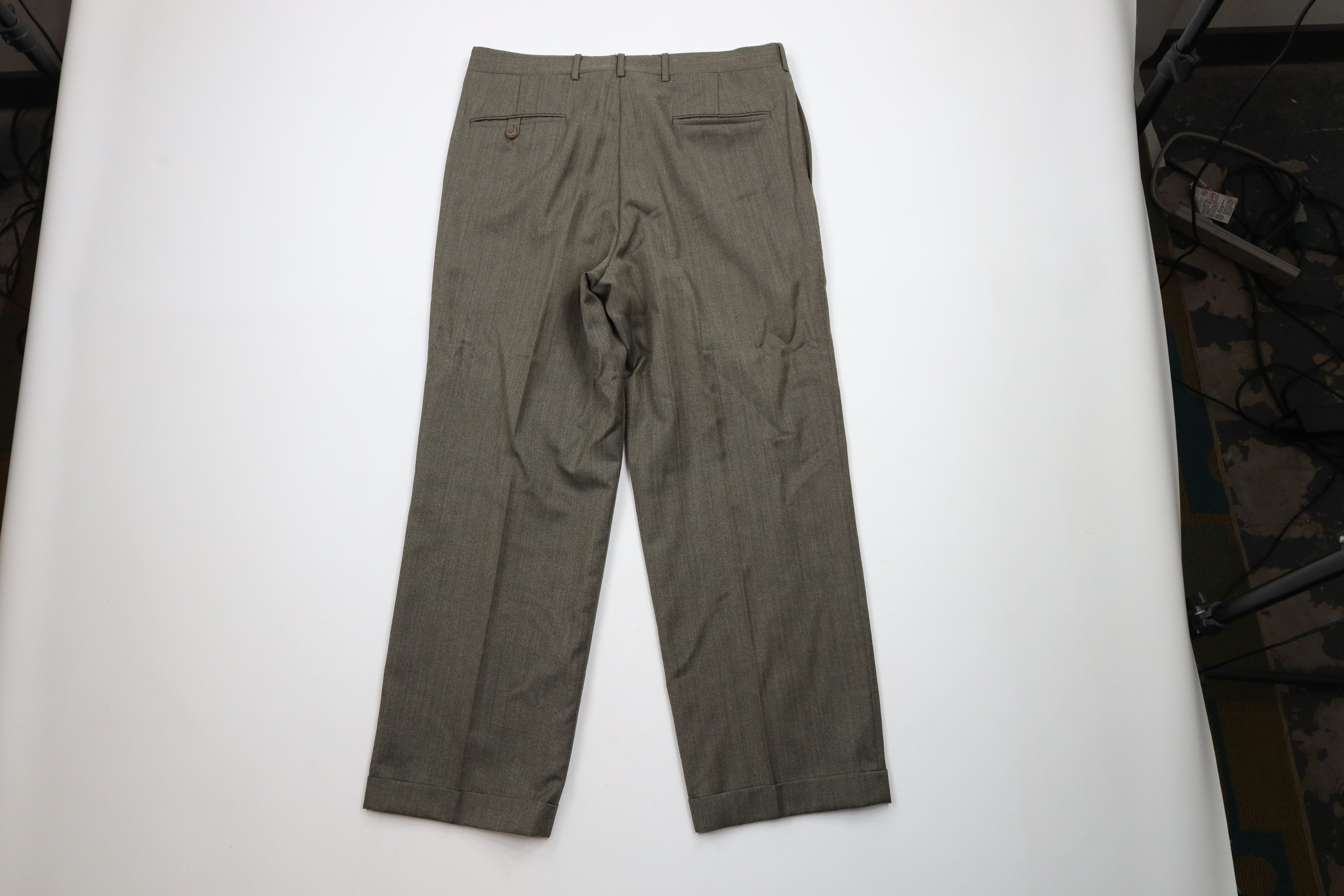 Vintage Vintage 90s Streetwear Herringbone Wide Leg Chino Pants Size US 34 / EU 50 - 8 Thumbnail